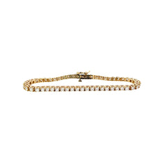 14k yellow gold 4.25CT F VS2 Round diamond tennis bracelet