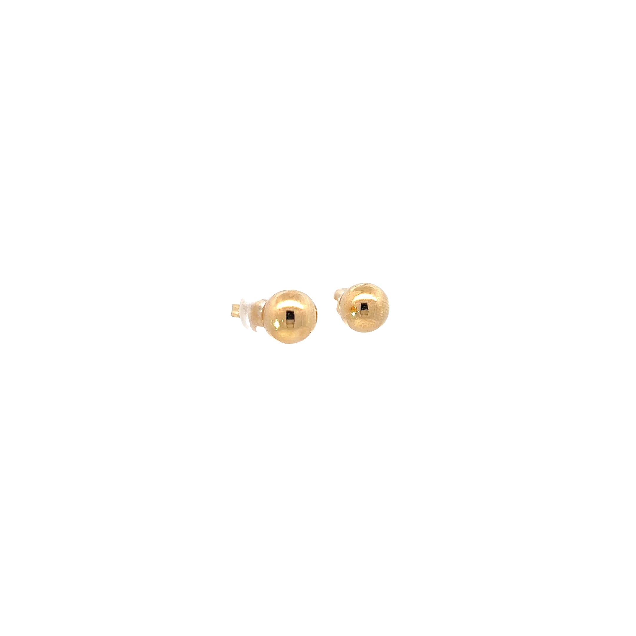 14k Yellow and White Gold 8mm Ball Stud Earrings