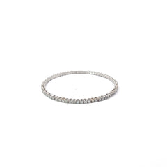 14k white gold 2.65ct gsi1 round diamond bangle