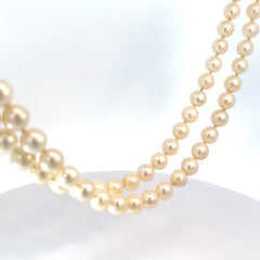 7.65 mm Perfectly Matched Round Pearl Opera Length Necklace 34"inch
