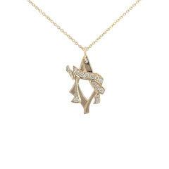 14k White Gold .35ct G VS2 Round Diamond Star of David Khai Pendant