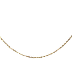 14k Yellow Gold 3.5 Gram Solid Rope Necklace 18" inch 1.5mm