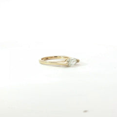 14k Yellow Gold .82ct L SI1  Marquise Diamond Ring Certified By GIA # 6234423352