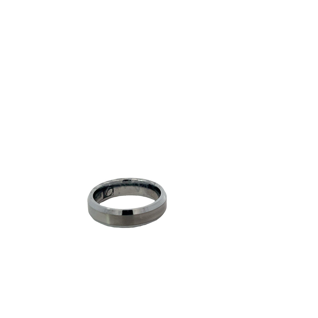 Tungsten 6mm HP Bev Edge Satin Size 9 3/4