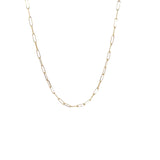 Ladies 14k yellow gold Paperclip link necklace