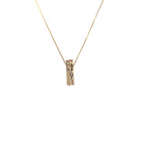 14K YELLOW GOLD .06CT DIAMOND CLOTHING LINE HANGER PENDANT/CHARM