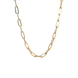 Ladies 14k yellow gold paperclip chain