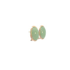 14K YELLOW GOLD  JADE VINTAGE EARRING