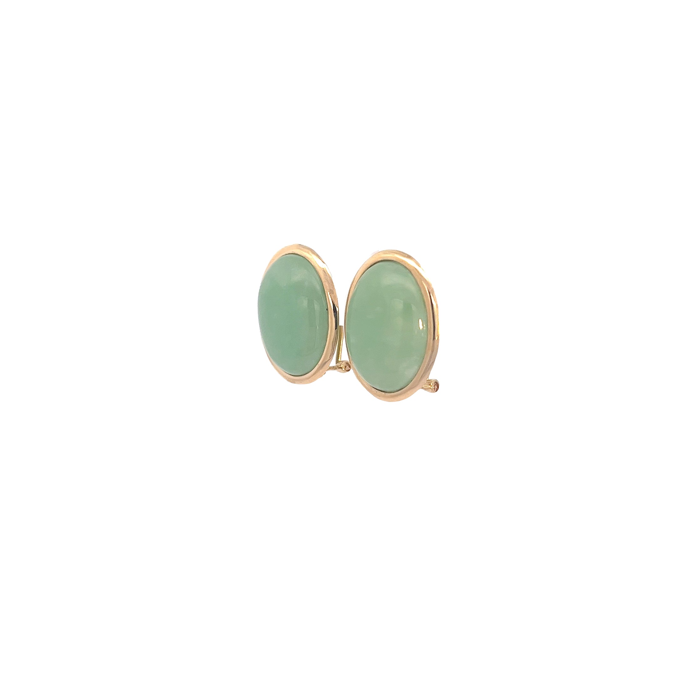 14K YELLOW GOLD  JADE VINTAGE EARRING