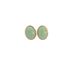 14K YELLOW GOLD  JADE VINTAGE EARRING