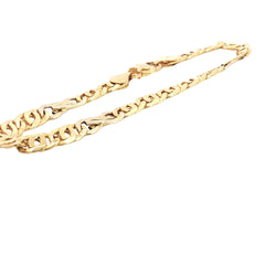 18k Yellow Gold 7.1 gram Hand Polish Men Link Bracelet 8"inch