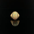 18K YELLOW GOLD 3.68CT OVAL OPAL AAA RING