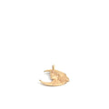 14k Yellow Gold 1.90 Gram Moon Lady Charm 1 Inch
