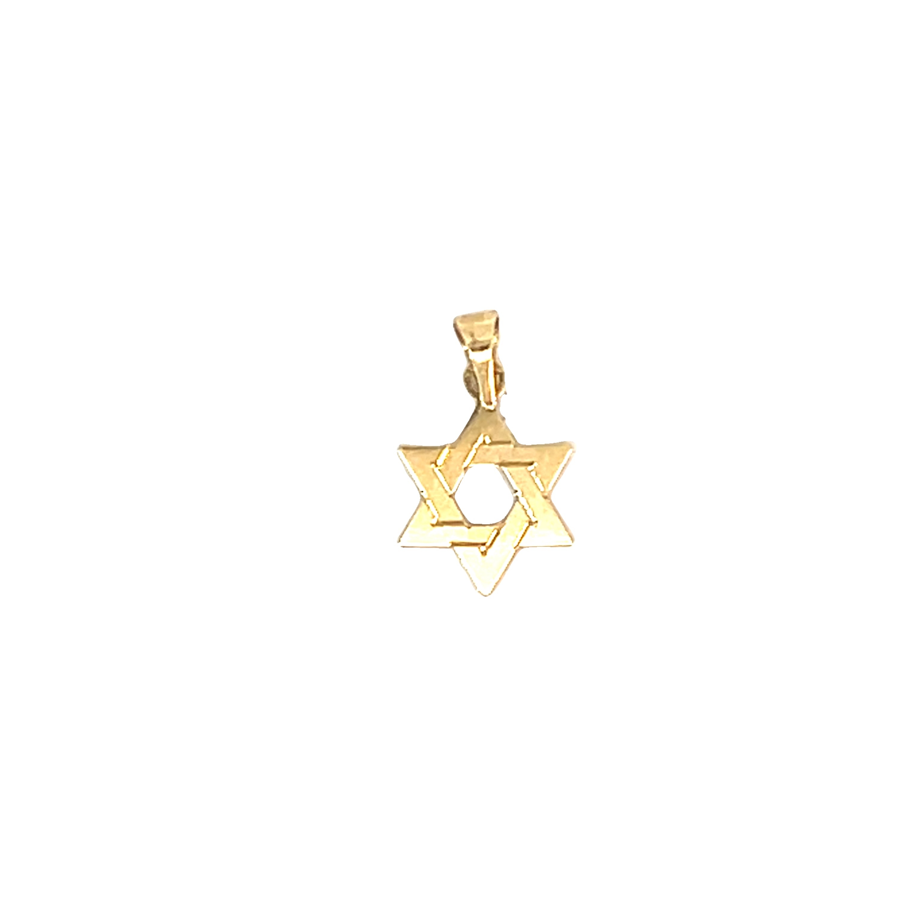 14k Yellow Gold Small Star of David Necklace