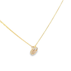 14k Yellow Gold .25ct G VS2 Round Diamond Peace Sign Pendant
