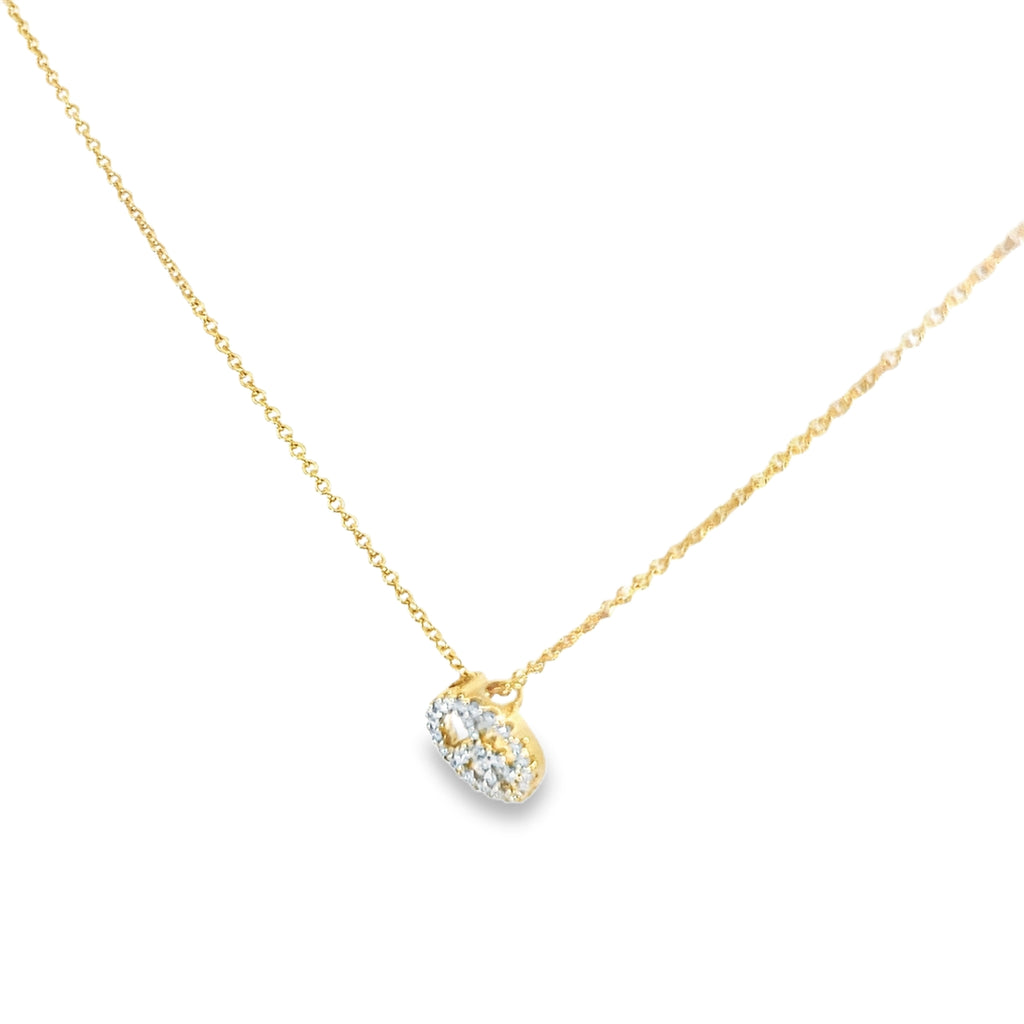 14k Yellow Gold .25ct G VS2 Round Diamond Peace Sign Pendant