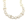 Italian 18k Yellow Gold Diamond Infiniti Necklace