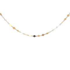 14k Yellow Gold Graduated Circles Layering Necklace 18" inch