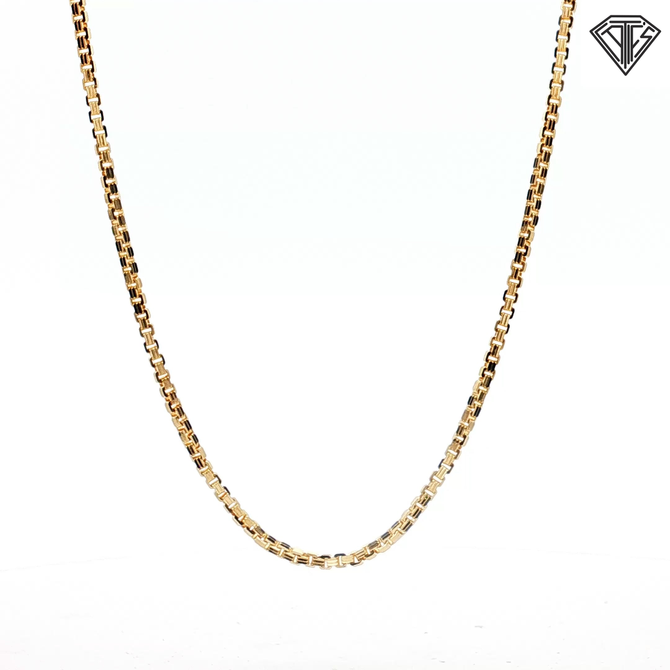 14k Yellow Gold Box Necklace 10.30 gram 20" inch