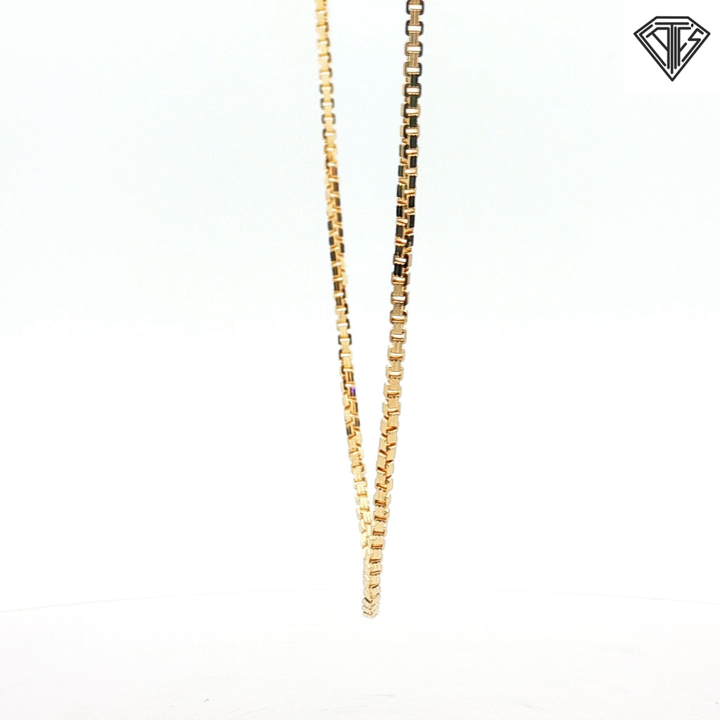 14k Yellow Gold Box Necklace 10.30 gram 20" inch