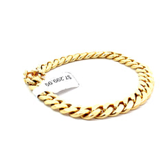 14k Yellow Gold 48.6 Gram Cuban Link Men Bracelet 8" inch