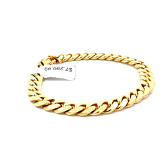 14k Yellow Gold 48.6 Gram Cuban Link Men Bracelet 8" inch