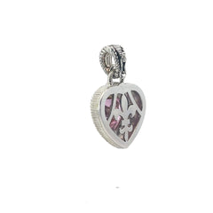 Pre-Owned Judith Ripka 925 Cz and Pink Diamonique Heart Enhancer Pendant