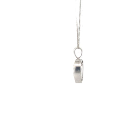 14k White Gold .25ct G VS2 Round Happy Diamond Heart Pendant
