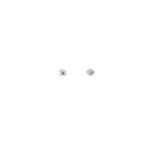 14k White Gold .38ct G VS2 Old Mine Cut Diamond Stud Earrings