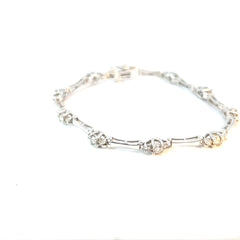 14K White Gold 2.00ct G SI1 / VS2  Round Diamond Tennis Bracelet 10.3 gram 7" inch
