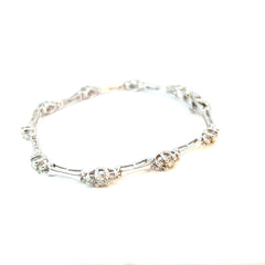14K White Gold 2.00ct G SI1 / VS2  Round Diamond Tennis Bracelet 10.3 gram 7" inch