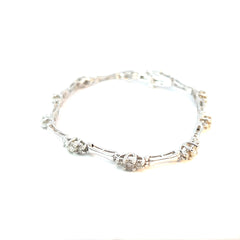 14K White Gold 2.00ct G SI1 / VS2  Round Diamond Tennis Bracelet 10.3 gram 7" inch