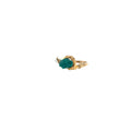 14KY NATURAL ROUGH UNCUT EMERALD CRYSTAL WITH .06CT DIAMOND VINTAGE RING