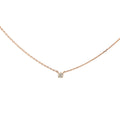 14k Rose Gold .28ct J SI1 Round Diamond Solitaire Necklace