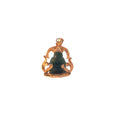 14k Yellow Gold Vintage Jade Buddah Pendant