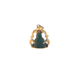 14k Yellow Gold Vintage Jade Buddah pendant