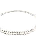 18k White Gold 21.00ct F VS2 Round Diamond Flower Set Tennis Necklace 30 inch