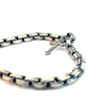Sterling Silver 10.9 Gram Antiqued Men Bracelet with a Dangle Cross with Cubic Zirconium