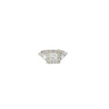 18k white gold 1.20CT H VS2 Princess Cut , .40ct G VS2 Trillion and .40ct G VS2 Round Diamond Engagement ring Certified by GIA #2406758649
