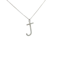 14K WHITE GOLD .25CT G SI1 LETTER J  DIAMOND PENDANT