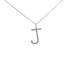 14K WHITE GOLD .25CT G SI1 LETTER J  DIAMOND PENDANT