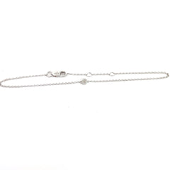 18k White Gold .05ct F VS2 Round Diamond Baby Bracelet