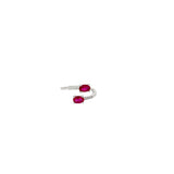 14K WHITE GOLD 1.10CT RUBY BURMA /.10 CT GVS2 DIAMOND RING