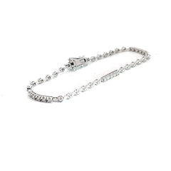 18k White Gold 1ct F VS2 Round Diamond Bracelet