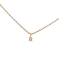 14k Yellow Gold .15ct F VS2 Round Diamond Solitaire Pendant