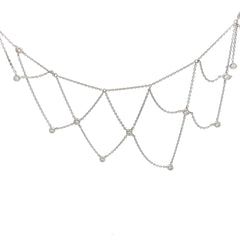 14k White Gold .75ct G SI1 Round Diamond Choker Necklace