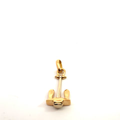 18k Two Toned 10.0 gram Anchor Pendant