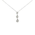 14k White Gold 1.00ct G SI1 Round Diamond Past, Present, Future Necklace