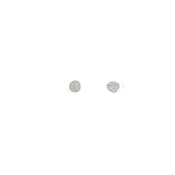 14K WHITE GOLD .12CT G SI1 CIRCLE AND HEART EARRINGS