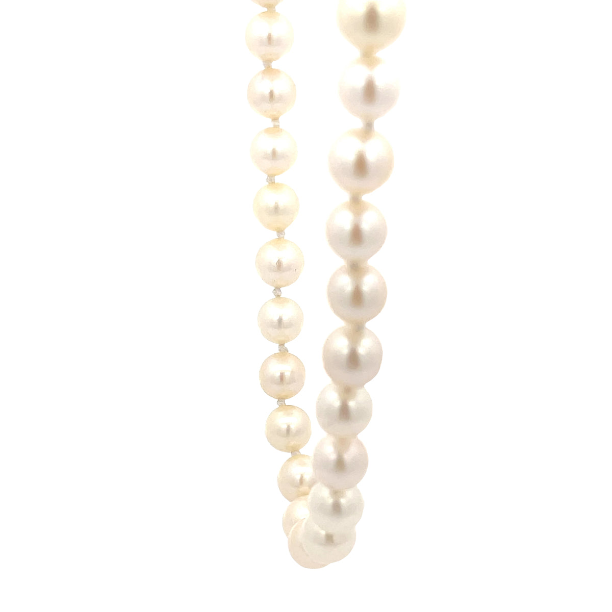 14k Yellow Gold Akoya Pearl 7.5mm Necklace Certified by GIA #2185657723